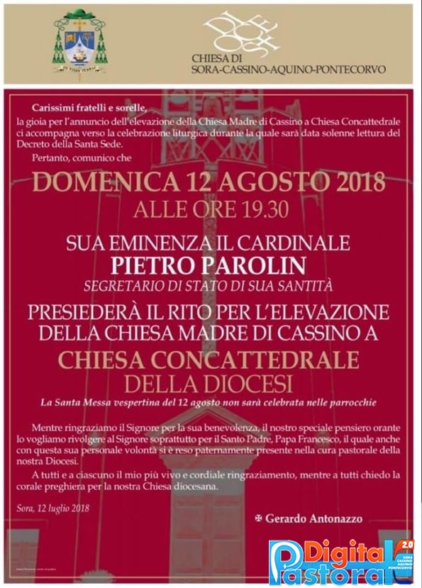Manifesto 12 agosto Concattedrale Parolin