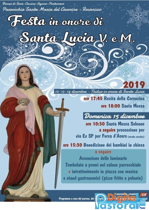 Festeggiamenti In Onore Di Santa Lucia A Rosanisco Diocesi Sora Cassino Aquino Pontecorvo